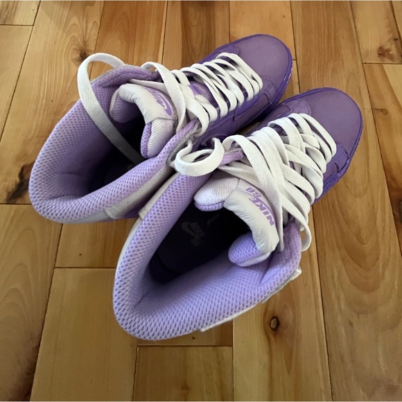 NIKE SB ZOOM BLAZER MID PRM Lilas White (Women 5.5 / Men 4) - Picture 4 of 8